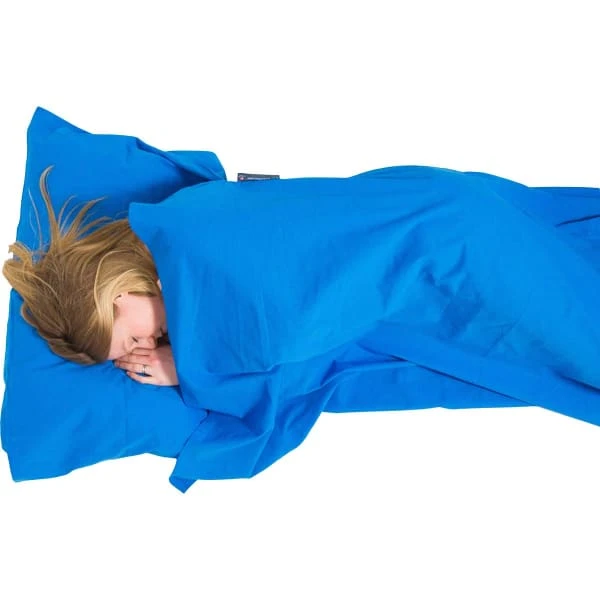 LIFEVENTURE COTTON SLEEPING BAG LINER MUMMY BLUE 23 4 LIFEVENTURE COTTON SLEEPING BAG LINER MUMMY BLUE 23 - Image 2